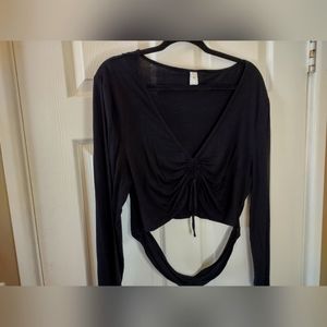 ROMWE Black Crop Top